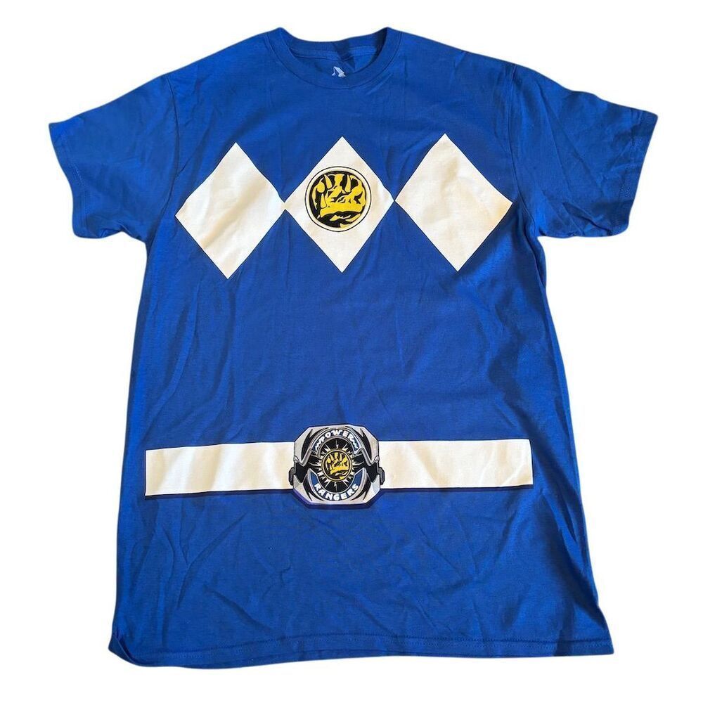 Vintage Power Rangers Blue Ranger Men's T-Shirt Size M Graphic Print